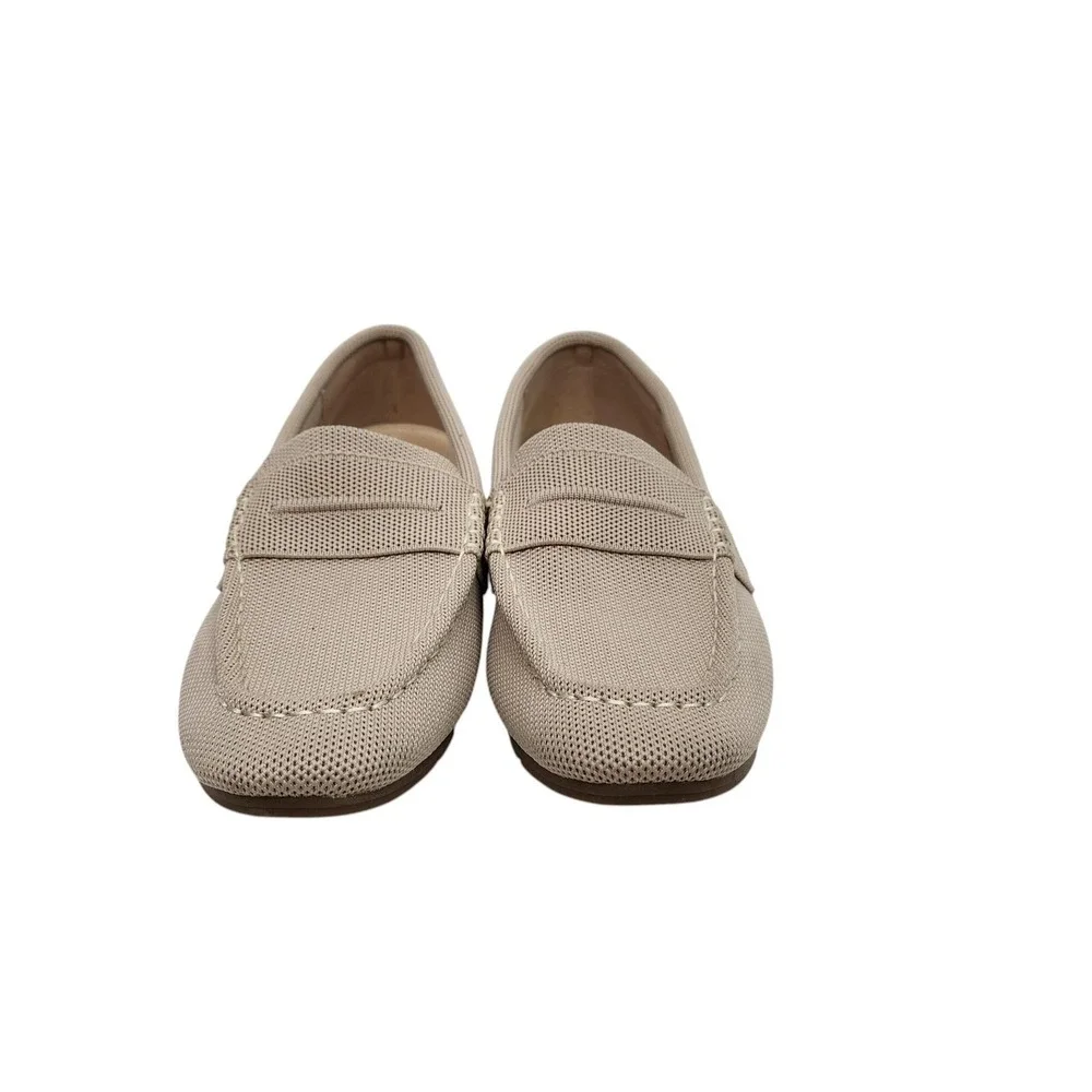 VESPIERO Shoes Womens 8.5 Beige Mesh Loafer Flats Slip On Lightweight Comfort